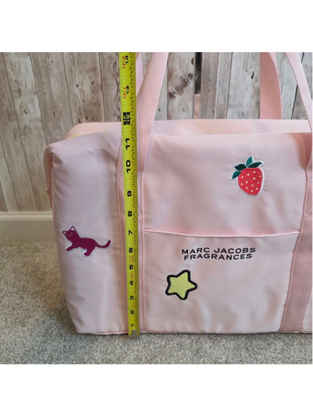 Women's Marc Jacobs Pink Travel Bag with Patches NWOT - Picture 3 of 9